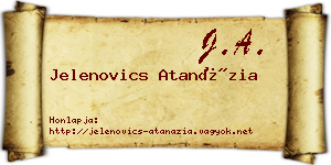 Jelenovics Atanázia névjegykártya